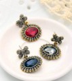 AM002    貴氣名媛♥花漾魔鏡♥防敏鋼針耳環【1對入】